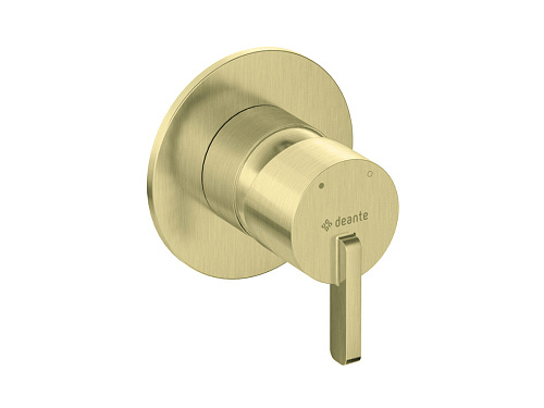 Смеситель Deante BQS_R44L Silia для душа встраиваемый, с внутренней частью, брашированное золото Смеситель Deante BQS_R44L Silia для душа встраиваемый, с внутренней частью, брашированное золото