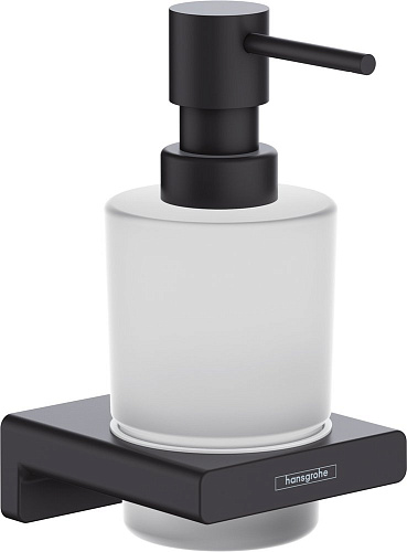 Дозатор жидкого мыла Hansgrohe 41745670 AddStoris, черный купить недорого в интернет-магазине Керамос