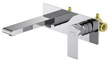 Смеситель Aquatek AQ1413CR Лира для раковины, настенный (внешняя и скрытая часть), хром