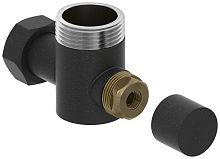Вентиль Сунержа 15-1300-0134 угловой н/ж (под шестигранник) G 1" нар.р. / G 3/4" н. г., муар темный титан