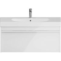 Тумба Kerama Marazzi MO.100.1+1\WHT Modula под раковину подвесная 100х47 см, белая глянец