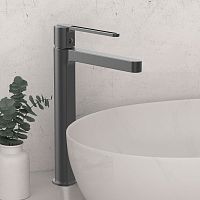 Смеситель Vincea VBF-1R2GM Rondo для раковины, вороненая сталь Смеситель Vincea VBF-1R2GM Rondo для раковины, вороненая сталь