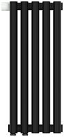 Радиатор Сунержа 31-0310-5005 Эстет-1 отопительный н/ж EU50 левый 500х225 мм/ 5 секций, матовый черный