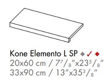 Угловой элемент AtlasConcorde KONE KoneGreyElementoLSP20x60