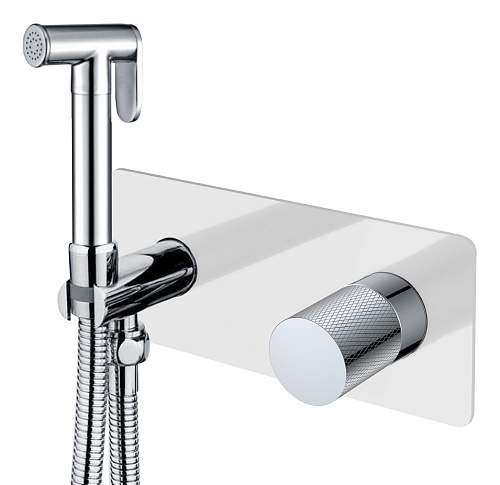 Гигиенический душ Boheme 127-WCR.2 Stick Touch со смесителем, белый/хром