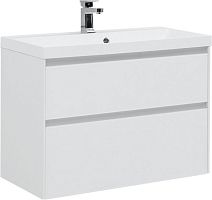 Тумба с раковиной Aquanet 00242525 Гласс, 90х45 см, белая Тумба с раковиной Aquanet 00242525 Гласс, 90х45 см, белая