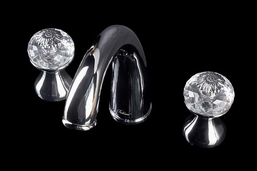 Смеситель Boheme 277-FL Flora для умывальника, на 3 отверстия, хром