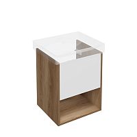 Тумба Kerama Marazzi Pro.50.1\OLM Pro под раковину подвесная 45х40 см, белый/Вяз Тумба Kerama Marazzi Pro.50.1\OLM Pro под раковину подвесная 45х40 см, белый/Вяз