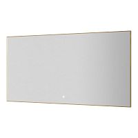 Зеркало с LED подсветкой сенсор антипар 70х140 см Boheme 543-140-G рама золото