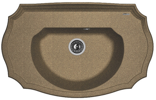 Мойка для кухни Florentina 20.340.D0900.105 Эмилия 90х55 см, с крылом, коричневая снят с производства