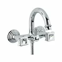 Смеситель Cezares OLIMP-VD-01-Sw для ванны, хром,ручки Swarovski