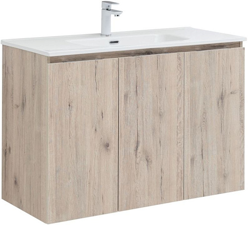 Тумба с раковиной Aquanet 00274137 Алвита New, 101х46 см, коричневая снят с производства