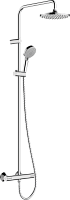 Hansgrohe Душевая система Showerpipe 200 1jet с термостатом Hansgrohe Vernis Blend 26276000, хром