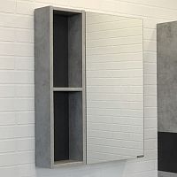 Зеркальный шкаф COMFORTY 00-00004331 Франкфурт 60 см, светлый бетон