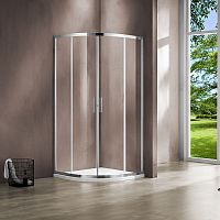 Душевой уголок Vincea VSQ-1G100CL Garda, 100х100 см, профиль хром/стекло прозрачное