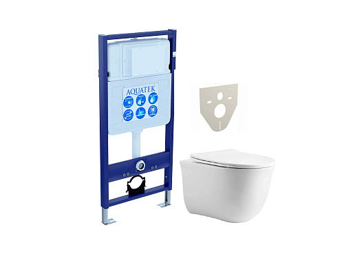 Комплект Aquatek SET Классик cm: рама Standard INS-0000012 (без клавиши и крепежа) + унитаз Амадео AQ1112-00 с тонким сиденьем Soft-close, белый Комплект Aquatek SET Классик cm: рама Standard INS-0000012 (без клавиши и крепежа) + унитаз Амадео AQ1112-00 с тонким сиденьем Soft-close, белый
