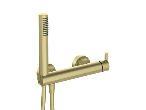 Смеситель Deante BQS_R41M Silia для душа с душевым гарнитуром, брашированное золото Смеситель Deante BQS_R41M Silia для душа с душевым гарнитуром, брашированное золото
