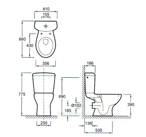 Крышка-сиденье для унитаза Jacob Delafon Mideo 4393K-00 (exp)