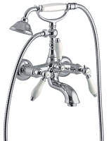Сет 2098 F5404CR, Смеситель для ванны c изливом, шлангом, душем