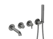 Смеситель Deante BQS_D18P Silia для ванны встраиваемый, с душевым гарнитуром, Titanium (титан) Смеситель Deante BQS_D18P Silia для ванны встраиваемый, с душевым гарнитуром, Titanium (титан)