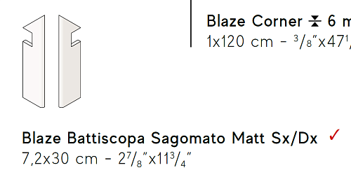 Плинтус (Плитка) AtlasConcorde BLAZE BlazeIronBattiscopaSag.Dx купить недорого в интернет-магазине Керамос