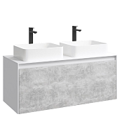 Тумба под раковину Aqwella Mobi MOB0112W+MOB0712BS