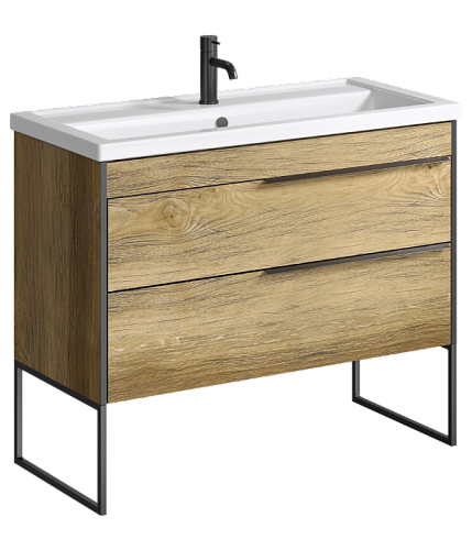 Тумба под раковину Aqwella Fargo FRG0110DB+FRGN440 купить недорого в интернет-магазине Керамос