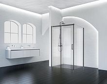 Душевой уголок BelBagno ACQUA ACQUA-AH-1-130/90-C-NERO Душевой уголок BelBagno ACQUA ACQUA-AH-1-130/90-C-NERO