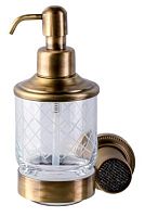 Диспенсер Boheme 10932-BR-B Royal Crystal Bronze для жидкого мыла, настенный, бронза/черный