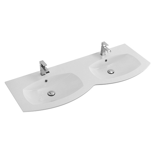 Раковина Cezares 50156 с двумя чашами, 138x52 см, белый