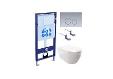Комплект: Унитаз, Инсталляция, Кнопка смыва Aquatek Поларис SET AQUATEK ПОЛАРИС-036 4в1