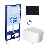 Инсталляция с подвесным унитазом Aquatek ЛУГАНО SET AQUATEK ЛУГАНО-015 4в1