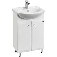 Тумба Акватон 1A250401DJ010 Джимми 57 М под раковину, 52х30 см, белый/хром глянец