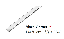Декоративный элемент AtlasConcorde BLAZE BlazeVerdigrisCorner50