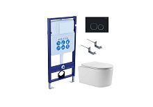 Комплект: Унитаз, Инсталляция, Кнопка смыва Aquatek Мия SET AQUATEK МИЯ-020 4в1