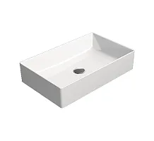Раковина GSI 945311 Kube X накладная 60х37 см, белый глянцевый