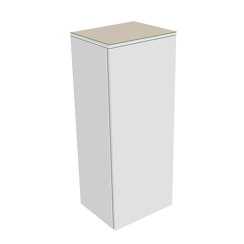 Шкаф-пенал Keuco 31720750001 Edition 400 средний 90х35 см, петли слева, белый/стекло матовое кашемир купить недорого в интернет-магазине Керамос