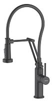 Смеситель Aquatek AQ1388MB Европа для кухни 2jet (профессиональный), черный матовый