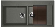 Мойка для кухни Florentina 20.335.E1000.102 Россана 100х51 см, с крылом, черная