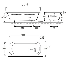 Ванна чугунная Jacob Delafon  E2952-00