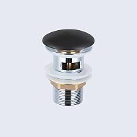 Донный клапан Vincea DBS-216MB с переливом/керамической крышкой, черный матовый