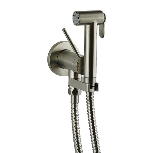 Gattoni RT010NS Набор Гигиенический душ со встроенным смесителем, шланг 100см, цвет никель шлифованный