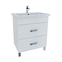 Тумба IDDIS NCU70W0i95K New Custo с умывальником, напольная, белая