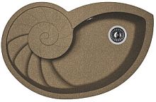 Мойка для кухни Florentina 20.350.E0820.105 Наутилус 82х53 см, с крылом, коричневая