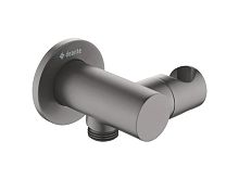 Кронштейн Deante NAC_D57K Cascada для подключения шланга с держателем для лейки, Titanium (титан)