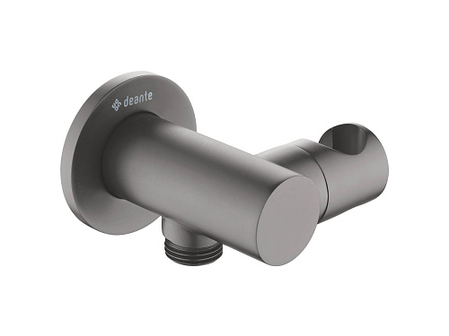 Кронштейн Deante NAC_D57K Cascada для подключения шланга с держателем для лейки, Titanium (титан)