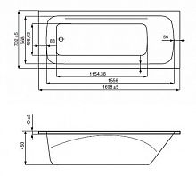 Ванна акриловая Jacob Delafon Clavis 2364900000001