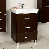 Тумба Акватон 1A168901AM430 Америна 60 М под раковину, 56х44 см, темно-коричневый,хром глянец