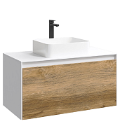 Тумба под раковину Aqwella Mobi MOB0110W+MOB0710DB