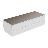 Тумба Keuco 31766720000 Edition 400 боковая 140х53.5 см, белый/стекло глянцевое трюфель